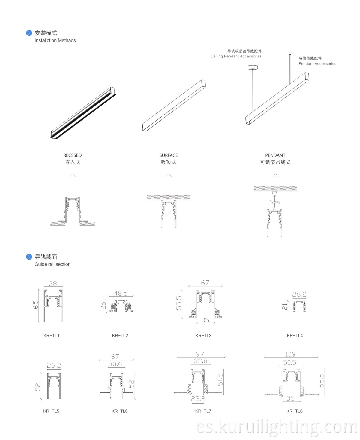 Luces de pista Magnetic LED de la pista de suministro de fábrica de fábrica en China 5W 7W 15W 25W